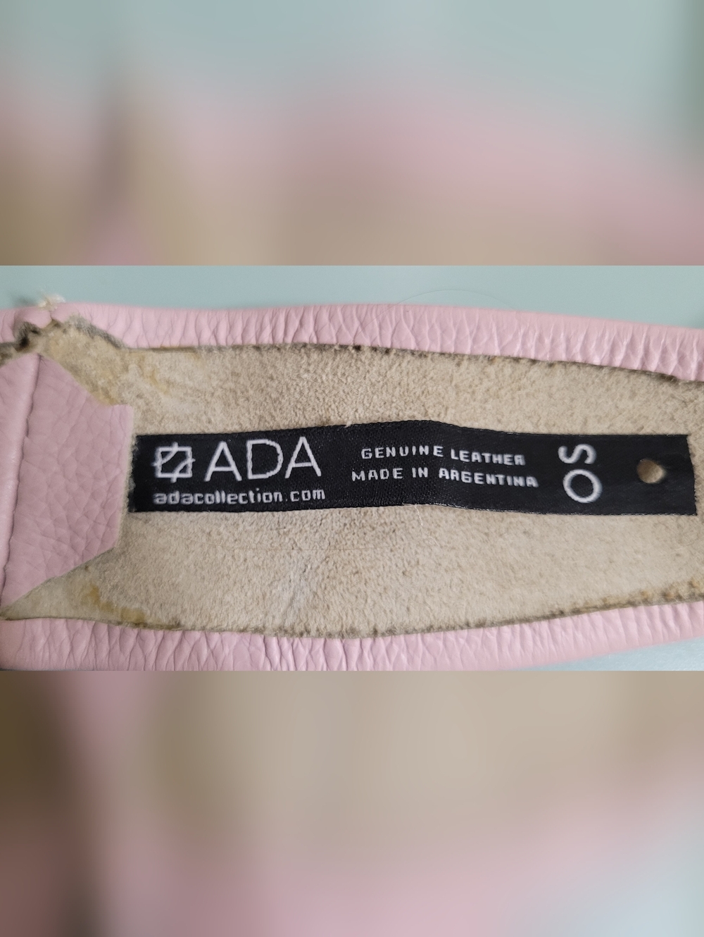 ADA Collection, Blush Pink Leather Wide Wrap Obi Statement Belt, One Size - Picture 4 of 4